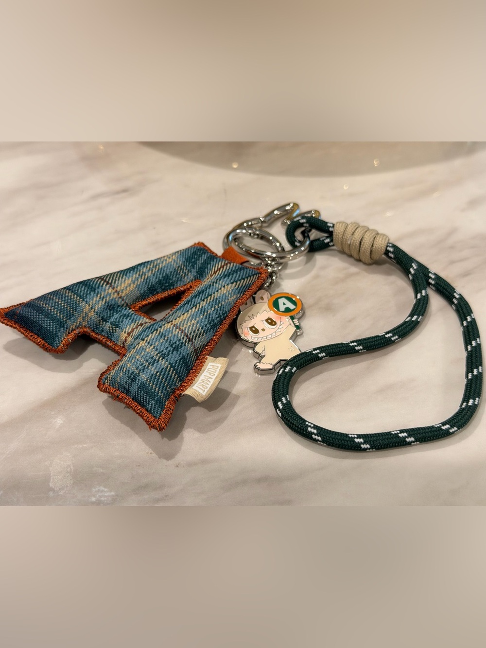 Keychain Charm with Character Accent